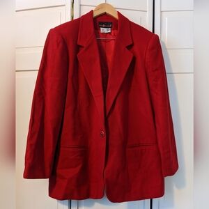 Sag Harbor Red Wool Blazer, 16
